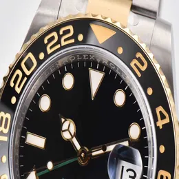 Mens Watches Rolx Clean 116713 Luxury Green Coke Circle GMT 40mm 3186 Mechanical Movement 904L Stainless Steel Intergold Black Dial 72-hour energy storage X4AGL