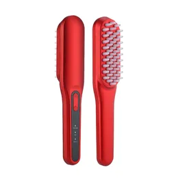 Hair Brushes Electric Head Massage Comb Negative Ion Hairdressing Comb Scalp Massage Red Light Blue Light Therapy Hair Care USB charging 231012