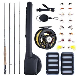 Лодочные удочки Goture 56 78 9FT Fly Rod Reel Combo с леской Umpan Serat Karbon CNC Mesin Terbang untuk Trout Memancing Ikan Mas 231012