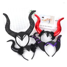 Party Supplies Black Demon Horns Headband Animal Devil Headdress Headpiece Christmas Halloween Cosplay Costume Gothic Hair Accessories