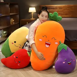 Plush Pillows Cushions Cartoon Smile Carrot chili corn toy Cute Simulation eggplant Pillow Dolls Stuffed Soft Toys for Children Gift 231012