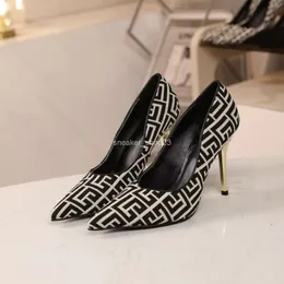 Style Lady Heel Shoes Shoes Heels High Balman Heels 2023 High New British Women's Autumn 10.5cm Professional Small Rest Spring Yiet