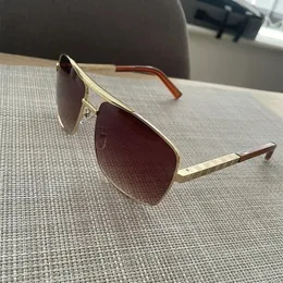 Mode Klassische 0259 Sonnenbrille Für Männer Metall Quadrat Gold Rahmen UV400 Unisex Vintage Stil Attitude Sonnenbrille Schutz Brillen Mit box2023
