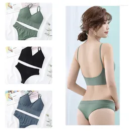 Roupa de yoga francês copo triangular esporte sutiãs cinta beleza volta roupa interior sexy correndo fitness sportbra topo respirável rápido seco ginásio