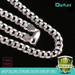 Pendant Necklaces Daifuni S925 Sterling Silver Miami Necklace 5MM WoMan and Men Singer Sideways Figaro Chain Cuban Hip-Hop Style Party Jewelry 231012