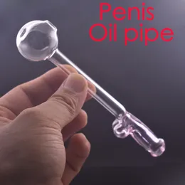 Pyrex Yaratıcı Erkek Penis Sigara El Borusu 6inch Büyük Kalın Heady Renkli Cam Yağ Burun Boruları Su Dab Rig Bong