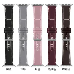 1 ~ 8 세대 Applewatch 시리즈 SE Genuine Leather Apple Watch Strap에 적합합니다.