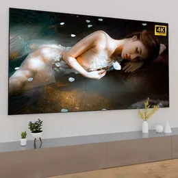 Hot Grey Crystal ALR Projector Screen Nano Metal Ambient Light Rejecting 92 Inch Fixed Frame 1CM Ultra Narrow Bezel CLR 4K 8K Projection