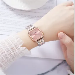腕時計ファッションレディーススチールチェーンノーブルクォーツバースデーギフトビジネス腕時計レロジオフェミニノリロジェス