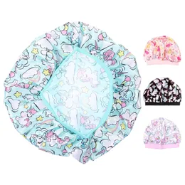 Shower Caps 4 Pcs Satin Cap Sleeping Hat Portable Kids Hats Comfortable Children Lovely Shower 231012