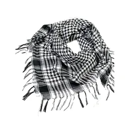 Halsdukar 100x100 cm utomhus vandring militär arabisk taktisk öken halsduk armé headshawl med tofs för män kvinnor bandana mask 231012