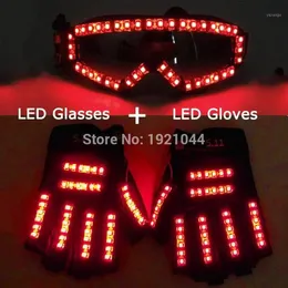 Ny högkvalitativ LED -laserhandskar LED Light Up Glasses Bar Show Glowing Costumes Prop Party DJ Dancing Lighted Suit1281r