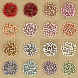 Decorative Flowers 18 Colors Mini Artificial Berry Red Gold Cherry Stamen Wedding Christmas Cake Box Wreaths Decoration DIY Handmade