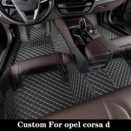 Maty podłogowe dywany niestandardowe mata podłogowa samochodem dla Opel Corsa D 2004 2007 2009 2012 2012 2012 Waterproof dywet Wysoka jakość 1PCS podkładka Auto Auto Accessory Q231012