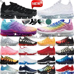 TN Plus Men Womens Running Shoes Black White Red Fuchsia Dream Pink Rise Purple Burple Lava Glow Be True Yolk Mens Sports Sneaker Destrupers Designer