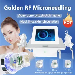 Microaguja portátil RF Estiramiento facial Secret aqua Gold radiofrecuencia fraccionada rejuvenecimiento de la piel máquina de belleza con microagujas RF