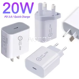 20 W PD USB-Wandladegeräte Power Delivery Schnellladegerät Adapter TYP C Stecker Schnellladung für Samsung iPhone Smartphones