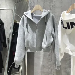 zip hoodie för kvinnor designer tröja designer hoody långärmad vit kofta kvinnor huvtröjor elastiska manschettjacka kvinnor vinter huvtröjor huvtröjor m-2xl