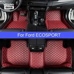 Ford Ecosport 2012-2021年のフロアマットカーペットCuweusang Car Floor Mats foot Coche Accessories Carpet