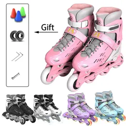 Patins inline profissional skate adulto sapatos flash 4 rodas esportes slalom velocidade corrida livre 231011