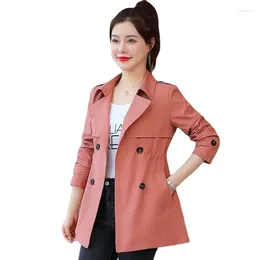 Kvinnors dikerockar 2023 Spring och Autumn Casual Fashionable Tops Windbreaker Coat Kvinna Solid Color Slimming Sleeve Women T53