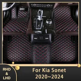 Floor Mats Carpets Car Floor Mats For Kia Sonet QY 2020 2021 2022 2023 2024 5saet Auto Custom Auto Foot Pads Leather Carpet Interior Accessories Q231012