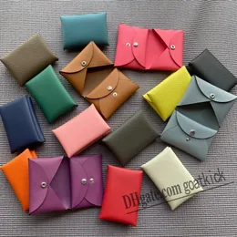 デザイナーCalvi Duo Wallets Compact Card Classic Women Wallet Leather Holder Brand Purse Imported Epsom Leatherバックルポケットクレジットパスポートカードスロットボルサ