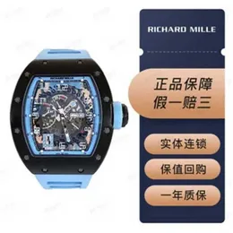 Richarmill Relógio Relógios Mecânicos Automáticos Relógio de Pulso Swiss Seires Masculino Série RM 030 Azul Cerâmica Edição Limitada Moda Masculina Lazer Esportes Wri WN-NHY8