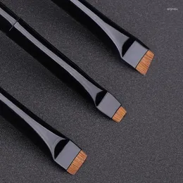 Makeup Brushes Professional Eyeliner Brush High Quality Black Flat Eyebrow Application Weasel Hair Detail Cosmetic Tools