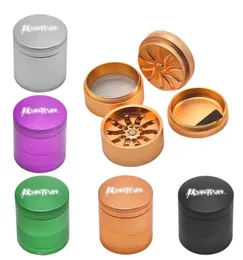 HONEYPUFF Aircraft Aluminum Groove Smoking Grinder AeroSpaced 53MM 4Piece Metal Herb Grinders CNC Toothless Tobacco Crusher Access1315818