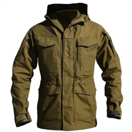 Other Sporting Goods M65 Tactical Waterproof Windbreaker Hiking Camping Jackets Outdoor Hoodie Sports Coat Men High Quality Multi-pocket Jackets 231011