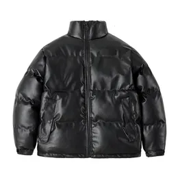 Männer Daunen Parkas Winter Verdickte Leder Baumwolle PU Mantel Plus Euro Größe Schulter Trend Kalt Warme Jacke Männer 231011