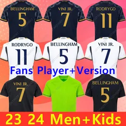 Vini Jr Jerseys 22 23 24 Bellingham Soccer Benzema Finals Champions 14 Football Shirt Player Wersja Modric Rodrygo Camiseta Kids 2023