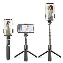 L03 Stativ Aluminiumlegierung Selfie Stick wiederaufladbar faltbar mit Bluetooth-Fernbedienung für Smartphone-Kamera-Gerätehalter haben Einzelhandelsbox ZZ