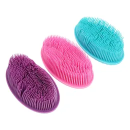 Bath Brushes Sponges Scrubbers 3 Pcs Loofah Sponge Silicone Bath Brush Scrubber Tools Brushes Massage Safe Body Cleaning Baby 231012