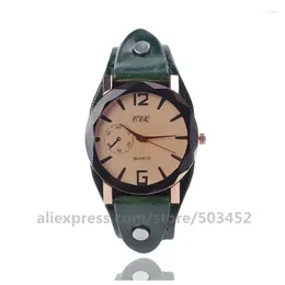 腕時計100pcs/lot ccq 920019 relojes hombreカジュアル本革丸い形状bayan kol saati factory men for men for men for men