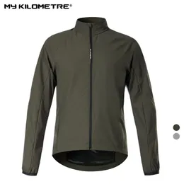 Cykeljackor My Kilometer Spring Men's Cycling Windbreaker Jacket Gravel Man Bicycle Windshield Jacket Windproof Packable Bicycle Wind Jacket 231012