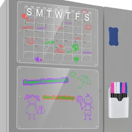 لوحات Whiteboards A3 A4 Magnetic Magnetic Fore For Fridge Calendar للثلاجة الشهرية القابلة لإعادة الاستخدام القابلة لإعادة الاستخدام.