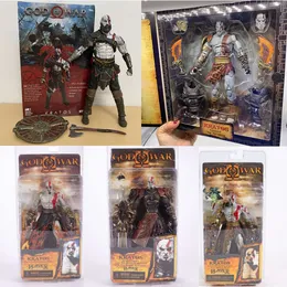 Mascot Costumes Neca Figure God of War Ghost of Sparta Kratos in Ares Armor W Blades Action Figure Model Toys Joint Movable Doll Gift