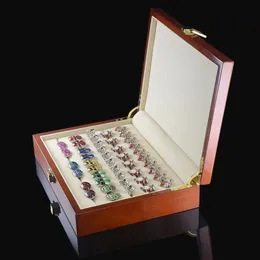 Jewelry Boxes Deluxe Piano Painted Wooden Cufflink Box Cufflink Ring Stud Earrings Display Box High Quality Jewelry Storage Box 24*5.5*18cm 231011