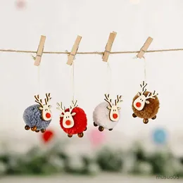 Julleksak levererar nya julprydnader julgran Diy Xmas Gift Santa Snowman Tree Pendant Doll Hang Party Decoration R231012