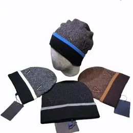 Moda Tasarımcı Şapkaları Erkek ve Kadınlar Beanie Sonbahar/Kış Termal Örgü Şapka Kayak Markası Bonnet Yüksek Kalite Ekose Kafatası Şapkası Lüks Sıcak Kap C-26