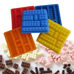 Cake DIY Building Blocks Moulds Tools Silicone Chocolates Molds Ice Cream Mold Handmade Chocolate Mould Ices Cube Cakes Tray TH1169