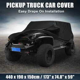 Car Covers X Autohaux Car Cover for Jeep Wrangler JK 2 Door 2007-2017 for JL 2 Door 2018-2021 Outdoor Waterproof Wind Snow Protection 210D Q231012