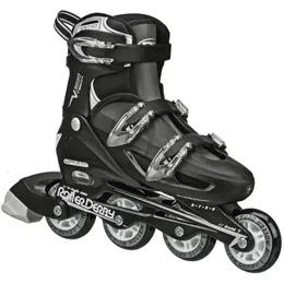 Inline Roller Skates Vtech 500 sepatu roda dalam pria dengan ukuran yang dapat diatur HITAM 231012