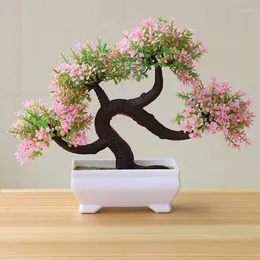 Fiori decorativi Pianta artificiale Pino Bonsai Plantas Artificiales Para Decoracion Decorazioni per la casa di nozze Decori per la camera Estetica finta