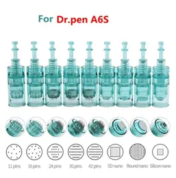 Dövme İğneleri 2050pcs Dr Pen A6s Kartuşlar Derma Yedek Kafa 11 16 36 42 Pin Nano Microbleedle Cilt Bakım İğneli İpucu Needl6629095