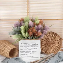 Декоративные цветы садовые горшки плантаторы хвостовые букет пластиковая трава для вазы бохо цветочные свадебные аксессуары дома