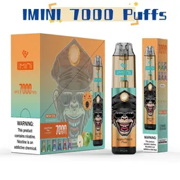 Bästa 7000 disponibla vape puffdistributörer iMini 15 ml 7000puffs 7k uppladdningsbar engångs -RGB LED 0 mg 20 mg 30 mg 50 mg styrka Partihandel engångspenna