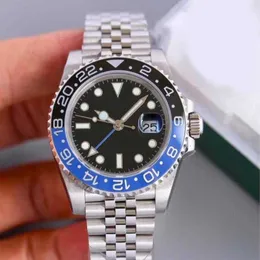 Męskie zegarki Rolx Ruch Clean 40 mm ramka 116710 116713 Mężczyźni Pełna stal ze stali nierdzewnej Automatyczny automatyczny ruch mechaniczny Sapphire Waterproof XE5A2